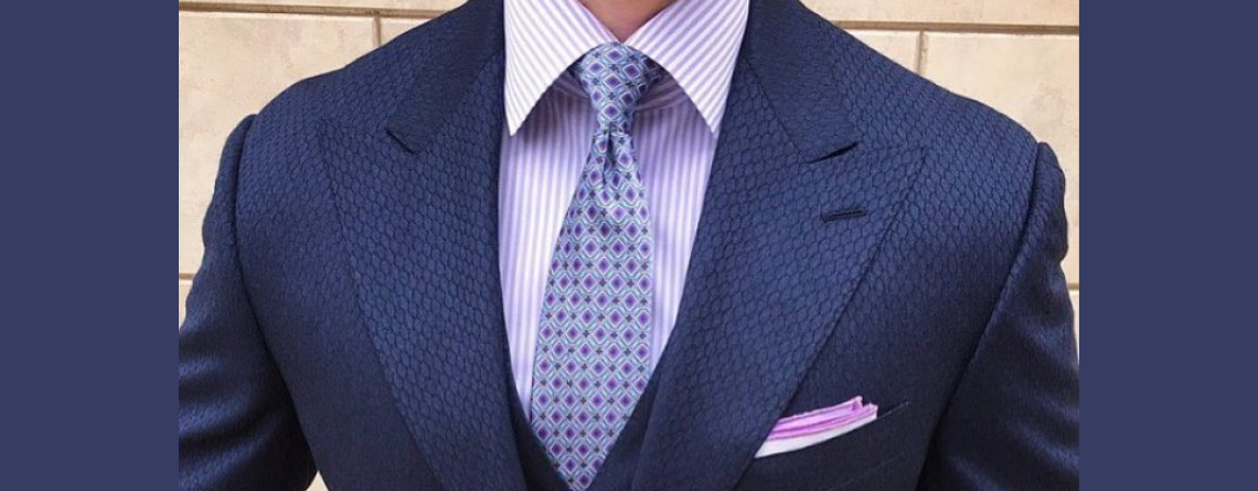 lavender dress shirt with navy suit Vendetta Premium Lavender Check Navy Plaid Suit